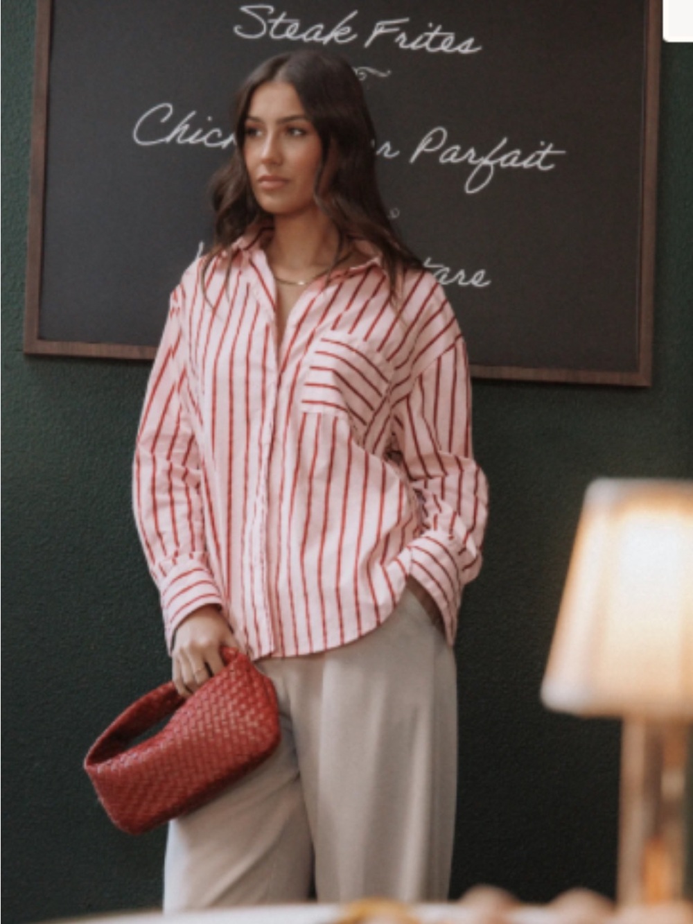 Petal & Pup Pink and Red Striped Button-Down Shirt